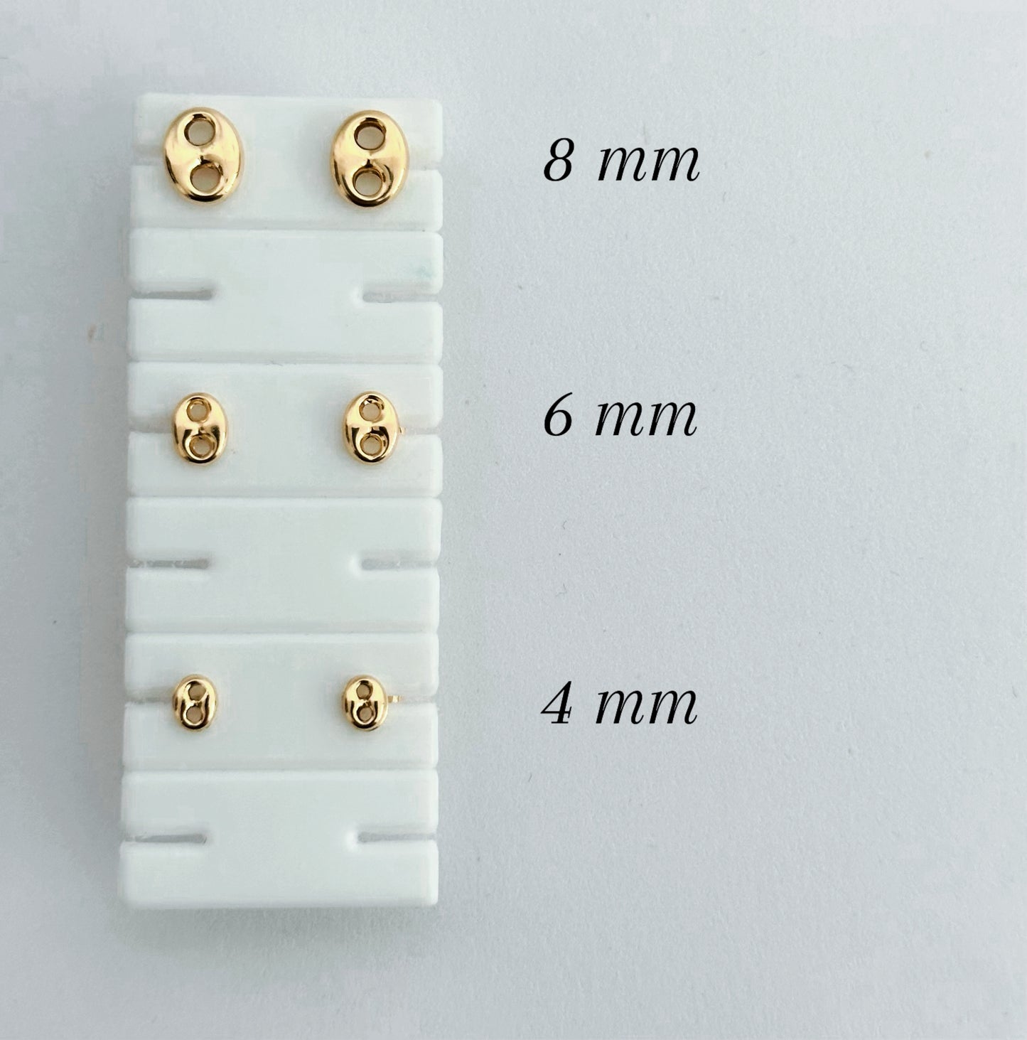 Topos Eslabones en Oro 18k
