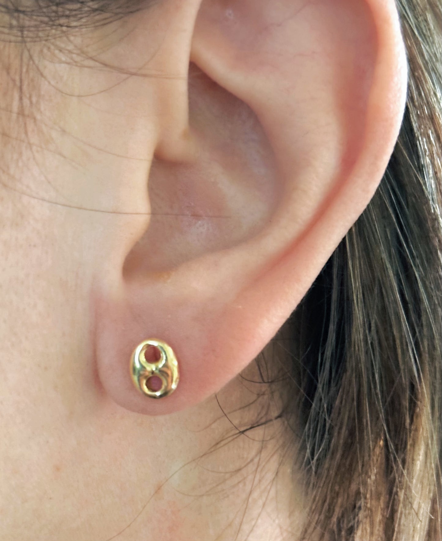 Topos Eslabones en Oro 18k