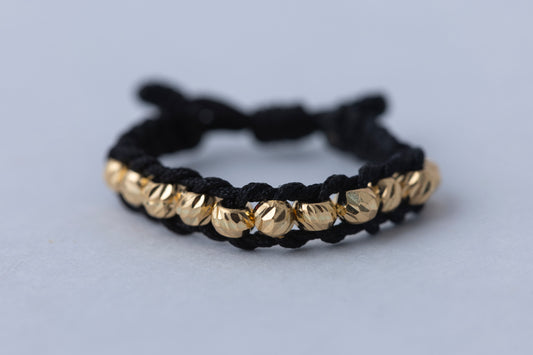 Anillo tejido real en Oro 18k