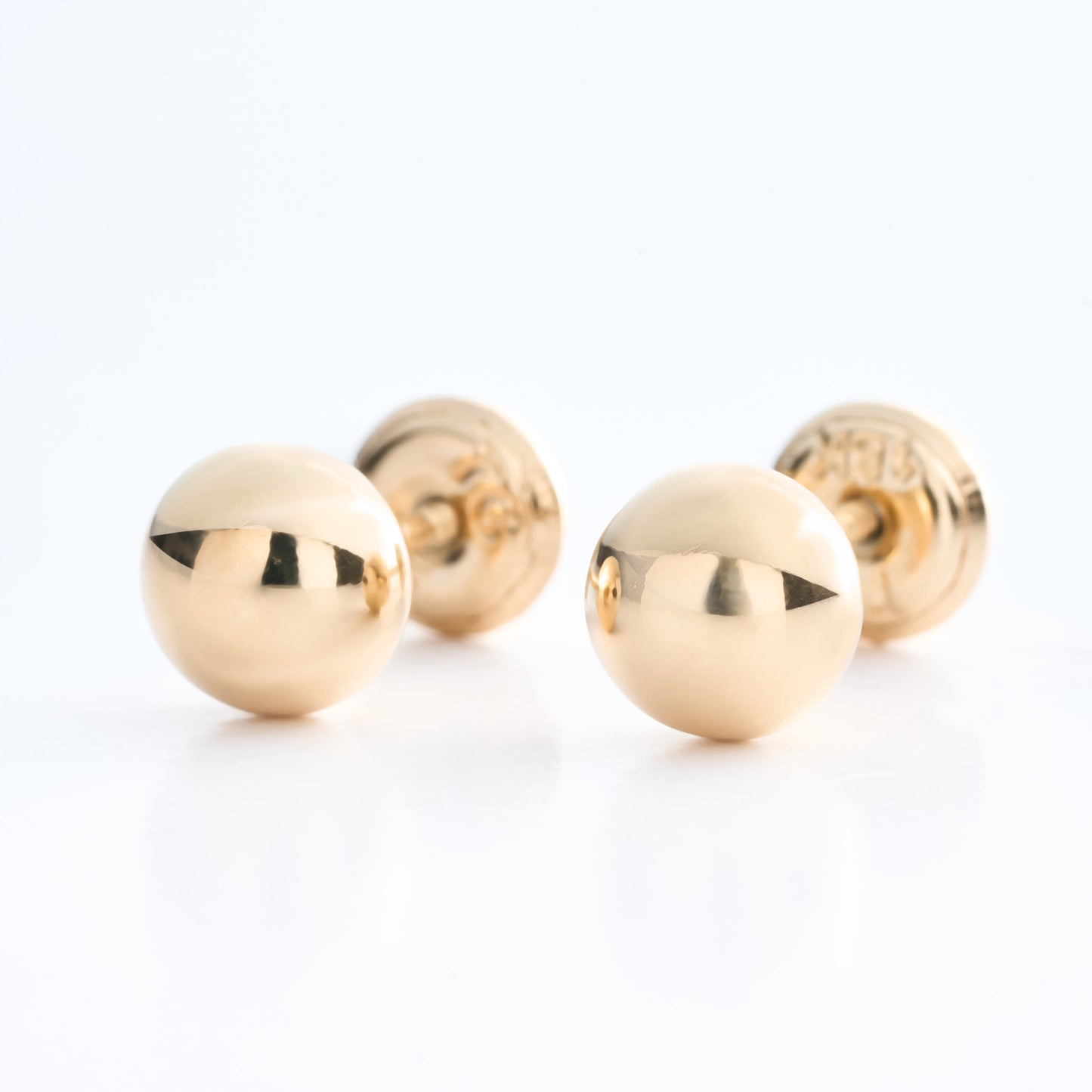 Topo Bola Lisos en Oro 18k