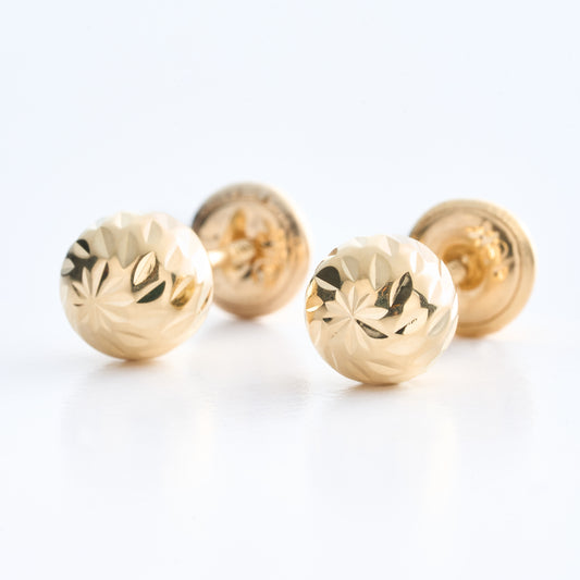 Topo Bola Diamantado en Oro 18k