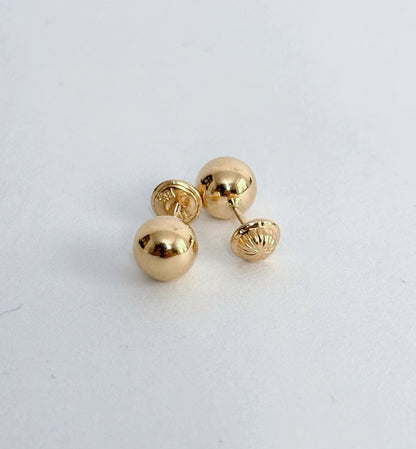 Topo Bola Lisos en Oro 18k
