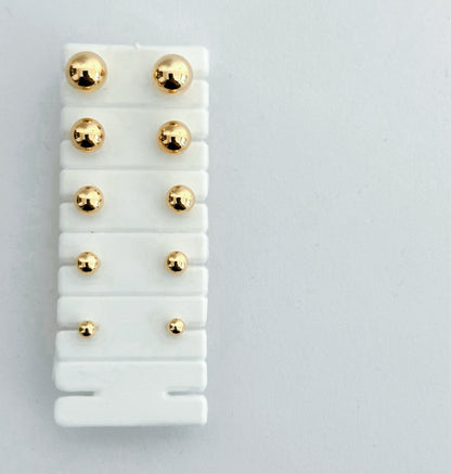 Topo Bola Lisos en Oro 18k