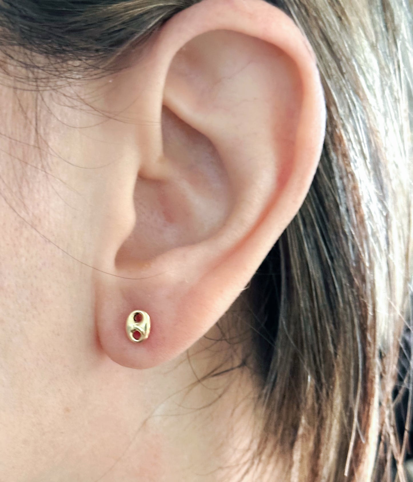 Topos Eslabones en Oro 18k