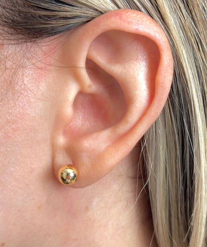 Topo Bola Lisos en Oro 18k