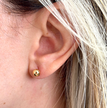 Topo Bola Lisos en Oro 18k