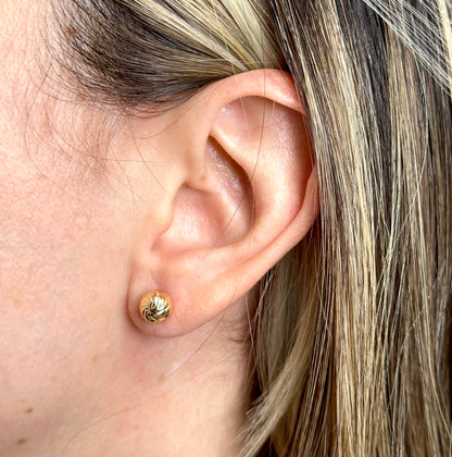 Topo Bola Diamantado en Oro 18k