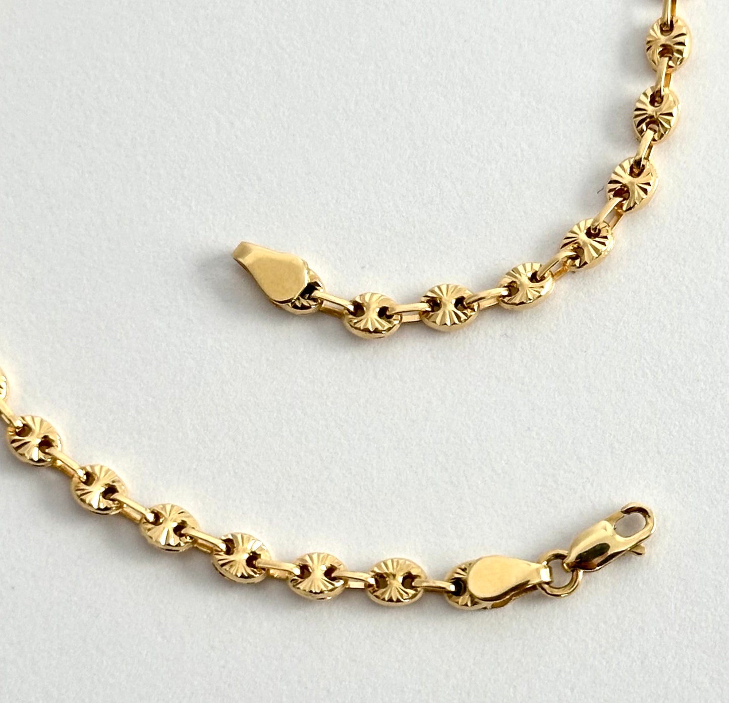 Pulsera Eslabones Diamantados en Oro 18k