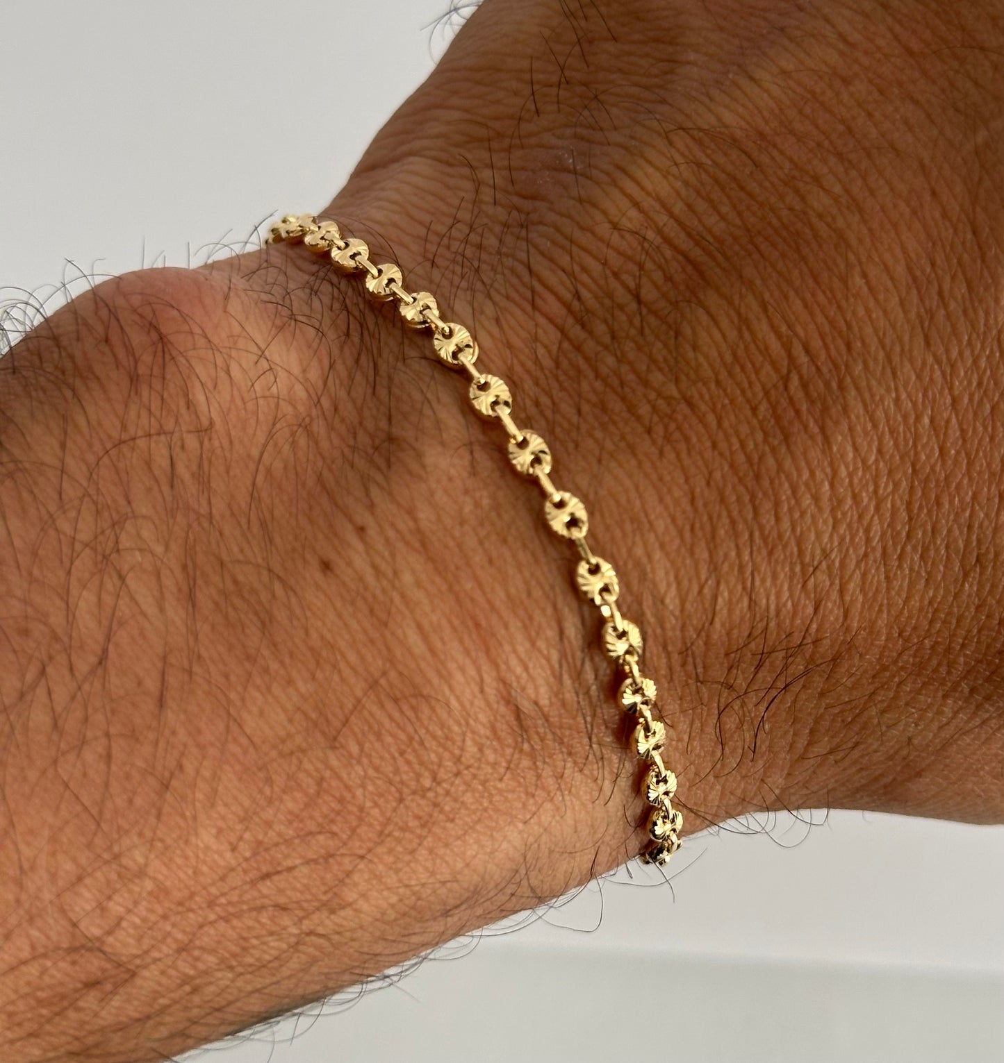 Pulsera Eslabones Diamantados en Oro 18k