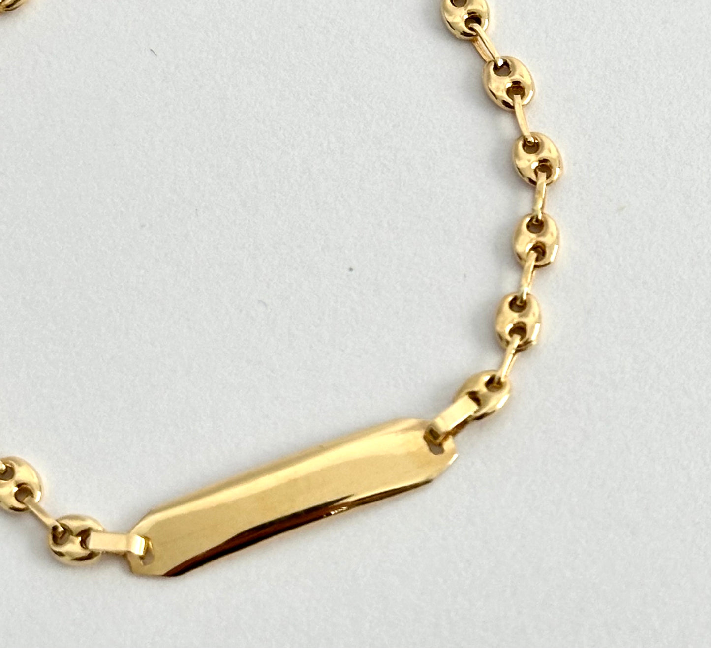 Pulsera de Eslabones con Placa