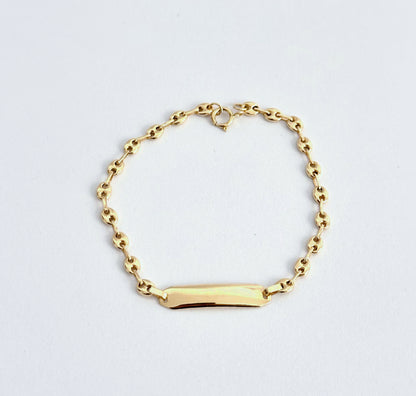 Pulsera de Eslabones con Placa