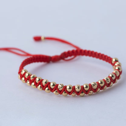 Pulsera Trenzada  Oro 18k