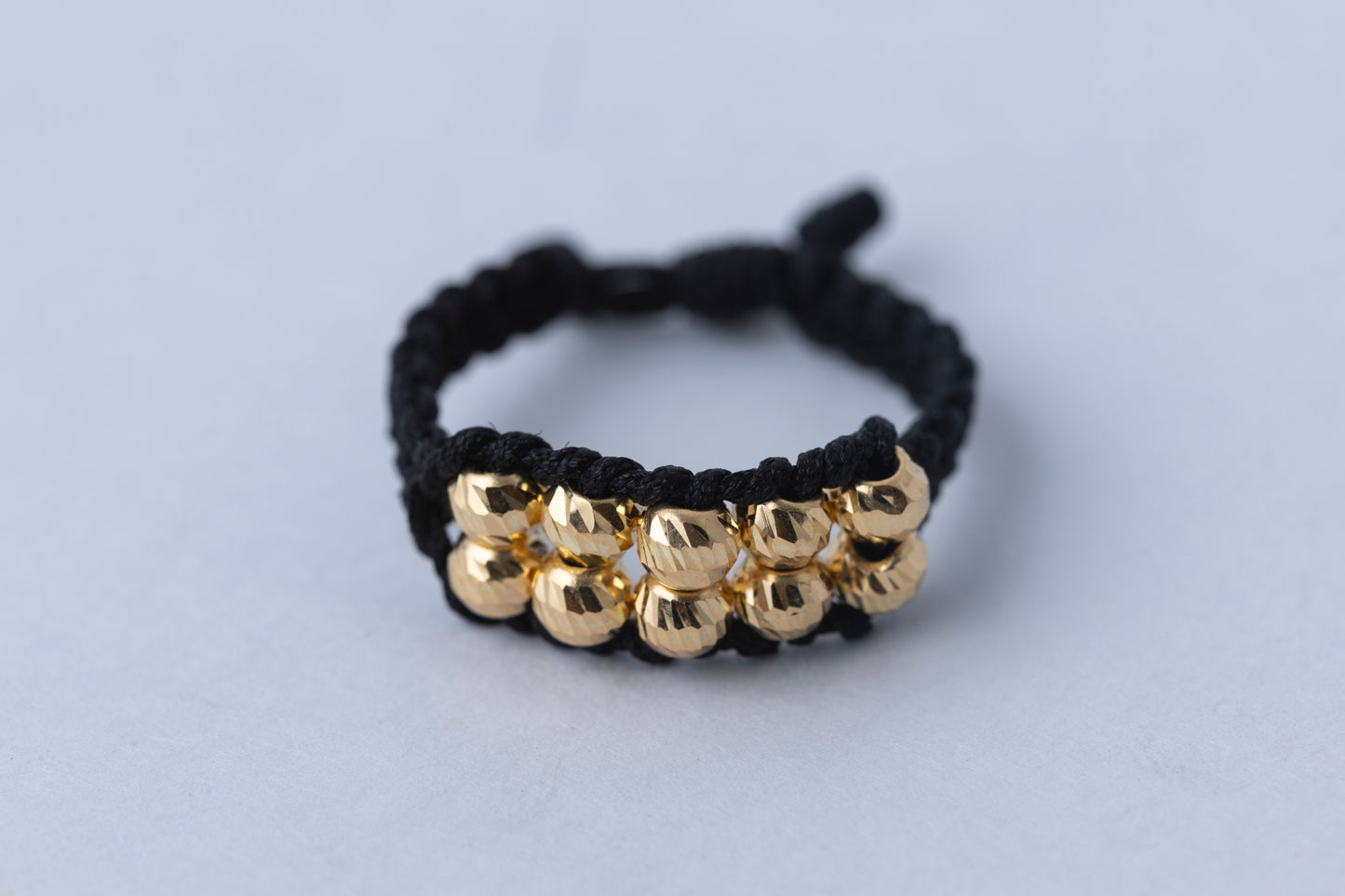 Anillo Tejido Doble Línea Oro 18k
