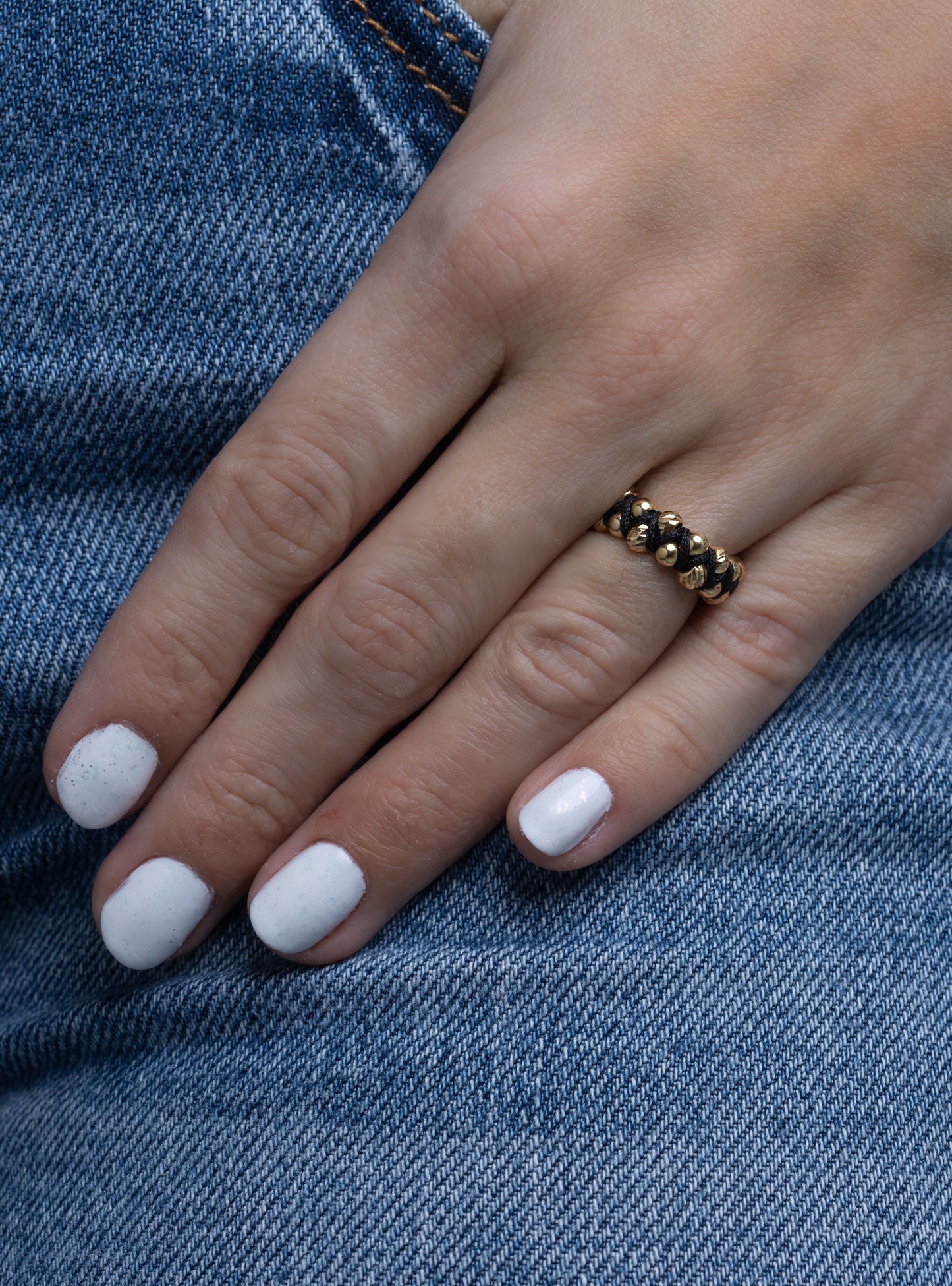 Anillo Tejido Trenza en Oro 18K