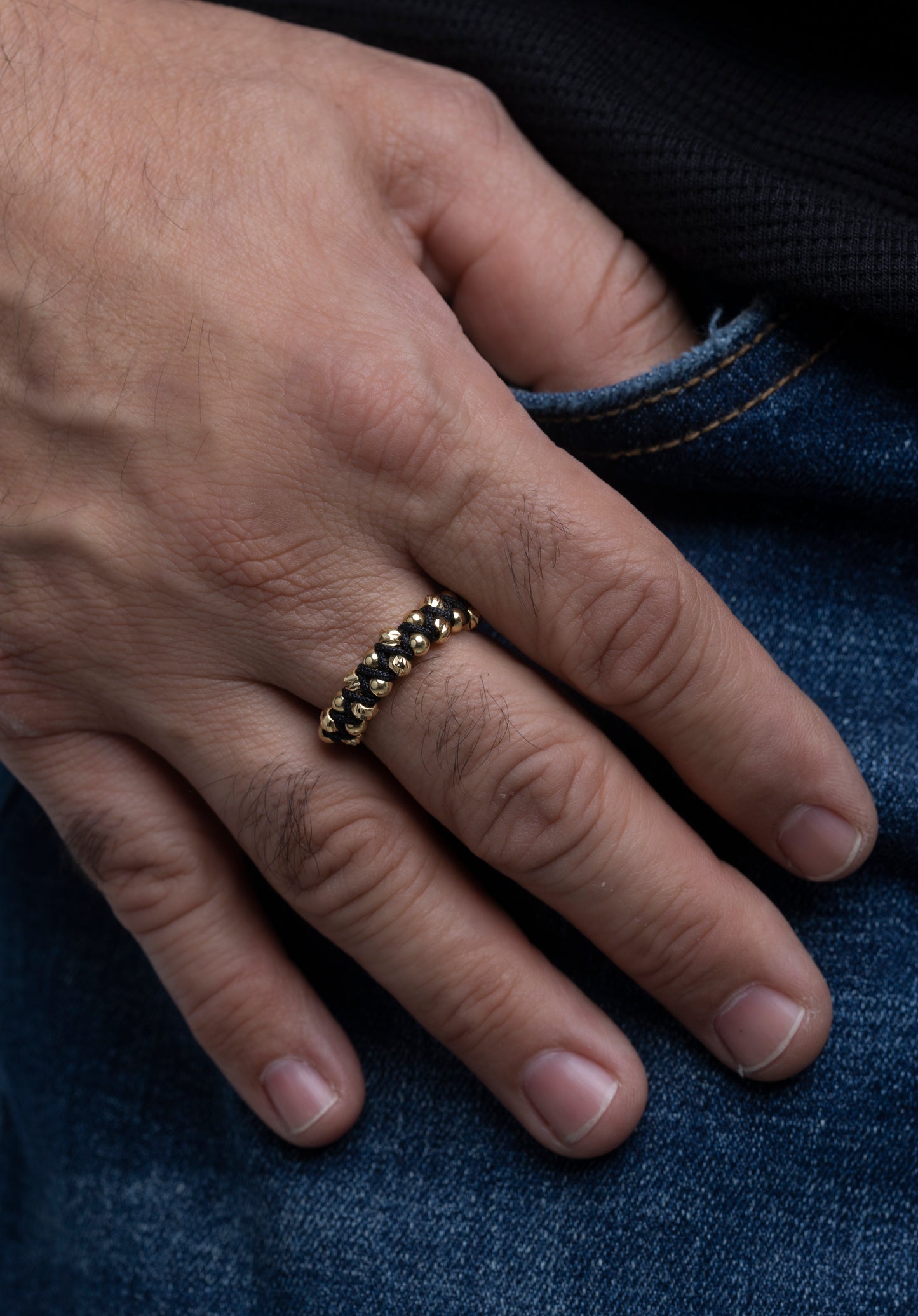 Anillo Tejido Trenza en Oro 18K