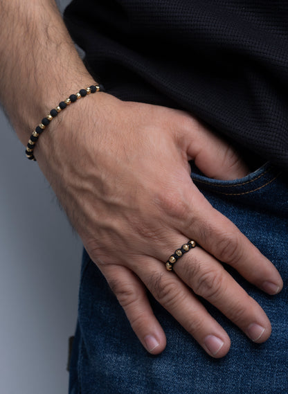 Pulso Tejido oro neopreno en 18k
