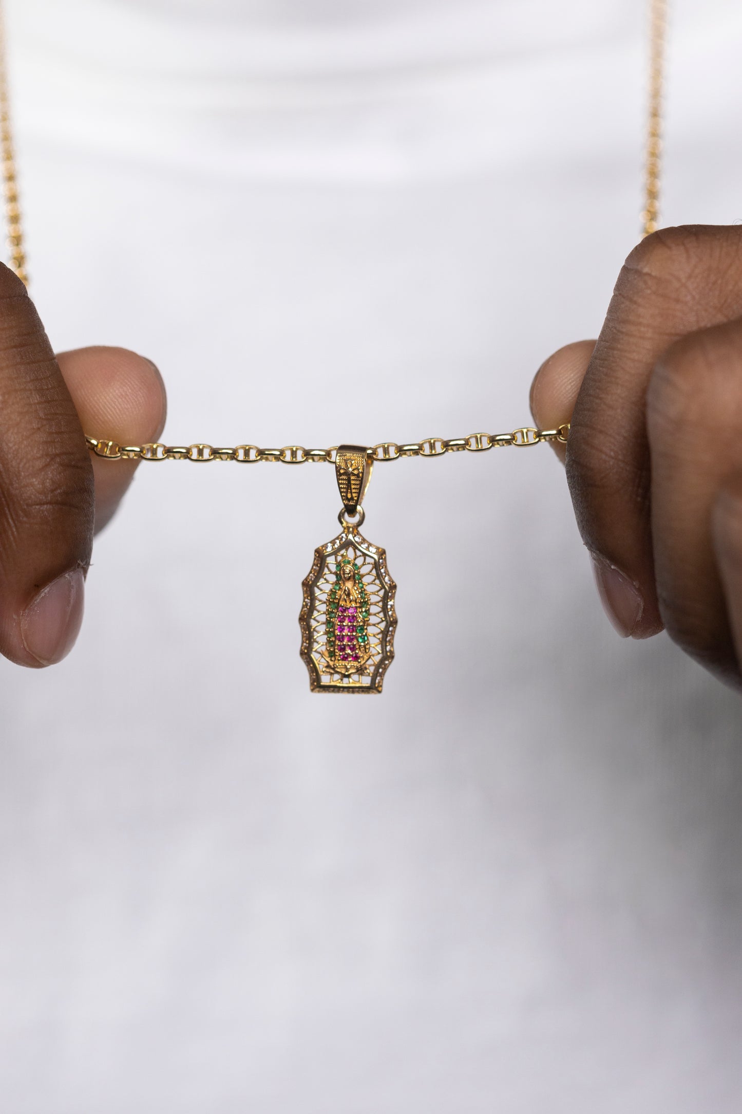 Set completo Cadena + Virgen de Guadalupe